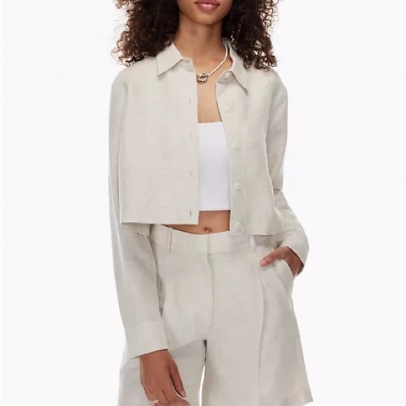 (SOLD ON FB) ARITZIA WILFRED Proposal Linen Shirt - Picture 3 of 8